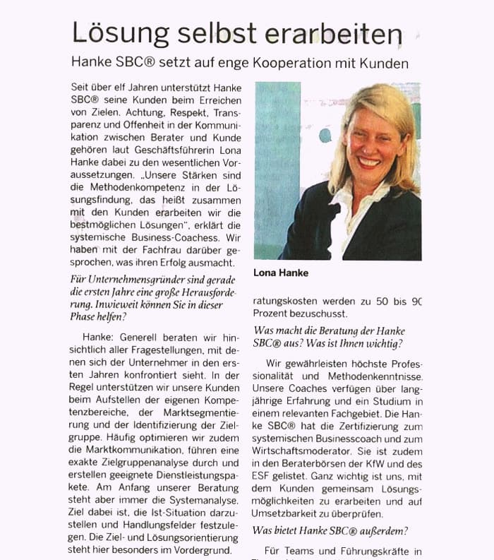 Der Beitrag in der Wirtschaftszeitung Handel