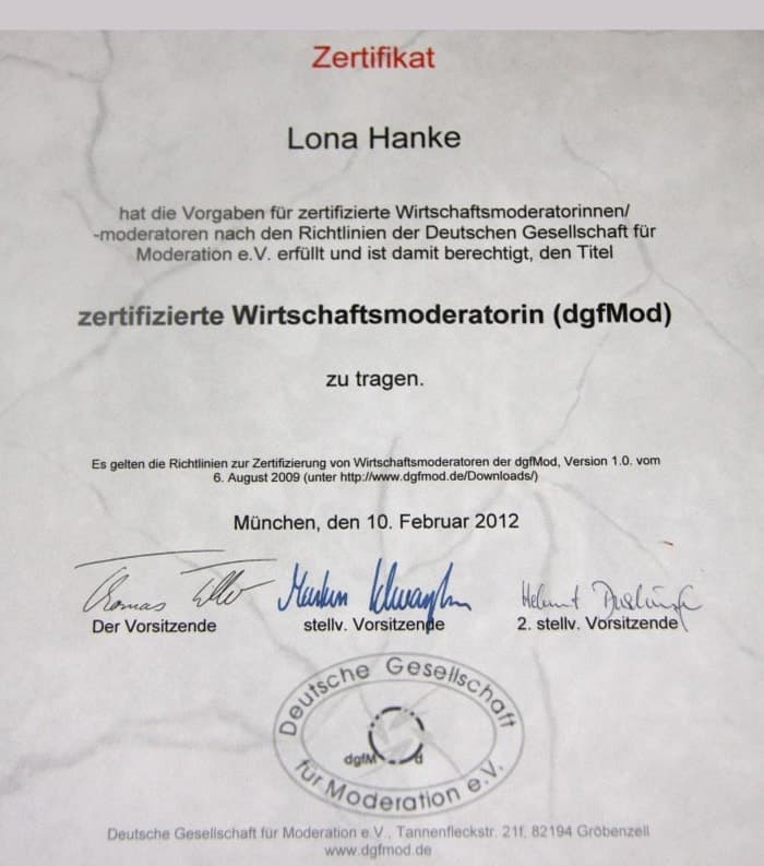 Die Zertifizierung zum Wirtschaftsmoderator