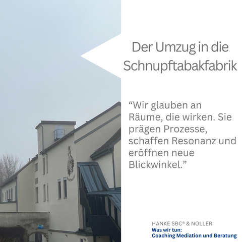 Der Umzug in die Schnupftabakfabrik